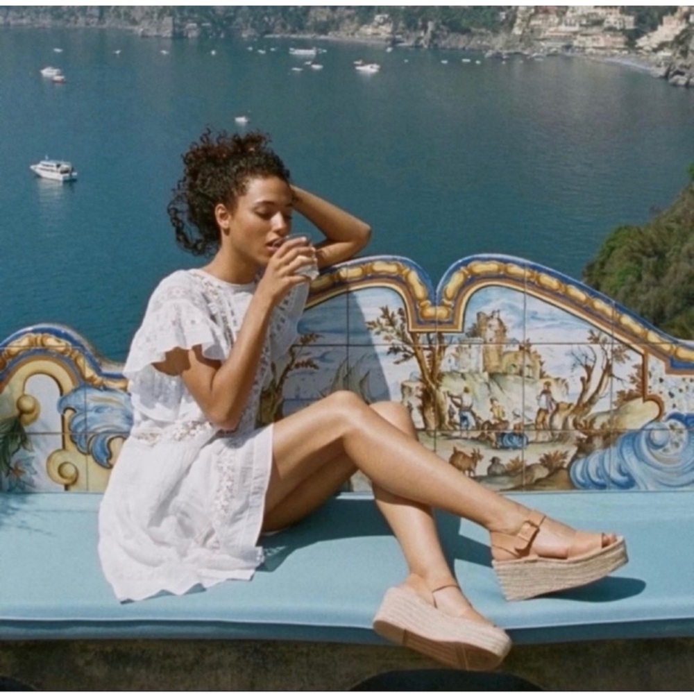 Soludos Nude Wedge Espadrilles